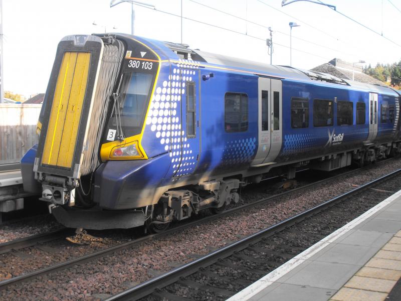 Photo of class 380 unit at Falkirk High