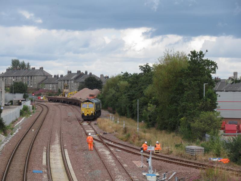 Photo of Spoil train for work at Kittybrewster 12/08/2019