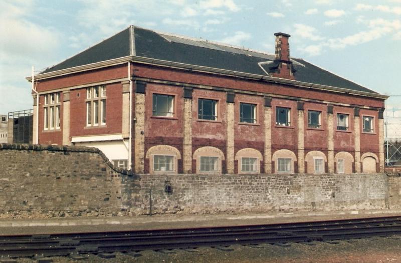 Photo of Granton gasworks station building 1986