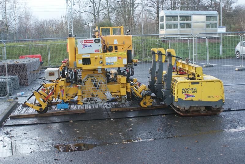 Photo of Rail clipper and compaction units at BofA station car park