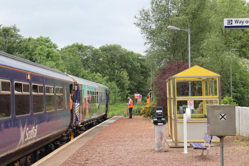 Photo of Checking New Stop Boards @ Connel Station