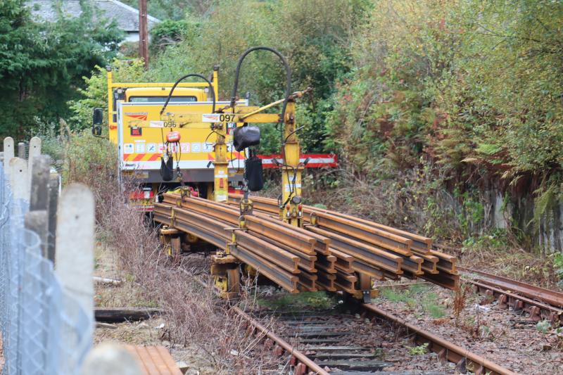 Photo of Rail Awaiting Moving to Site - Taynuilt