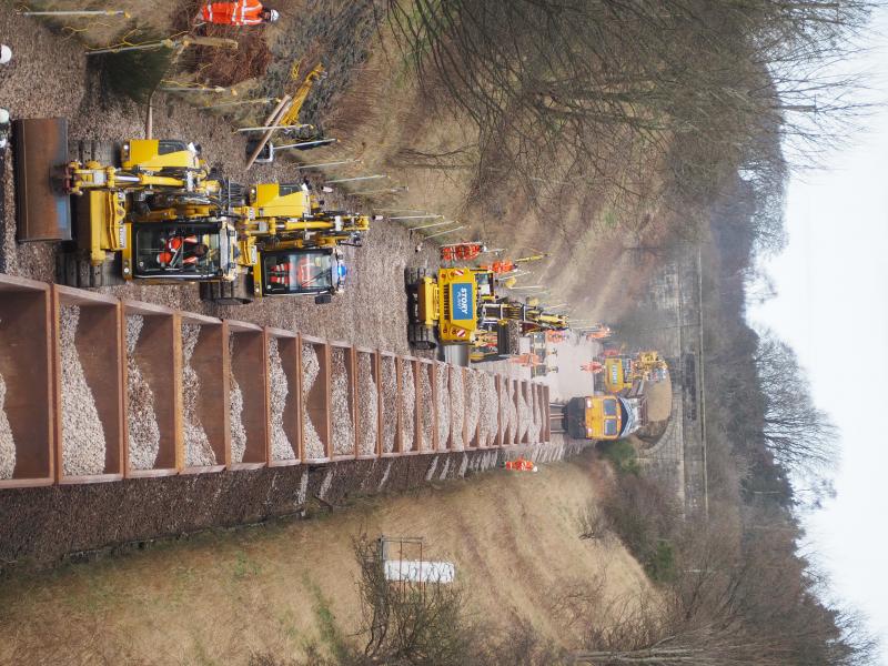 Photo of Track renewal between Markinch Gasworks and Lochmuir Signal Box