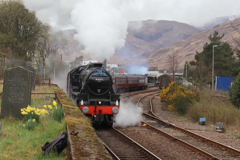 Photo of Jacobite 44871 Departing Fort William