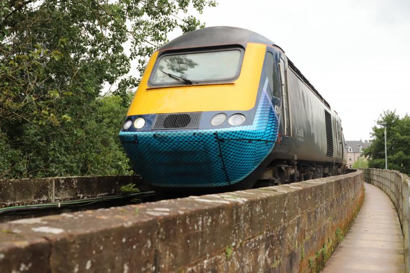 Photo of 43145 crossing the Tay viaduct at Perth.