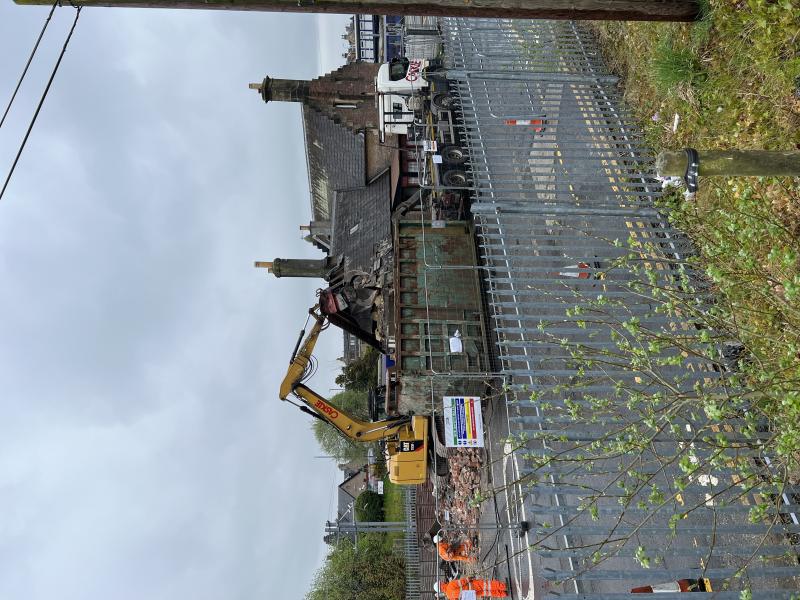 Photo of Station house Larbert demolition