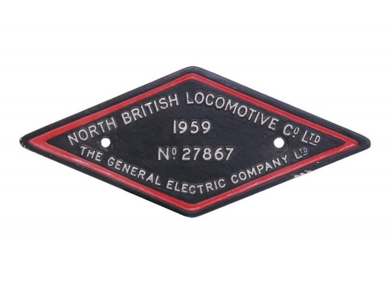 Photo of NBL-GEC builders plate