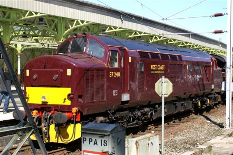 37248: At Wemyss Bay after arrival on the Scotsman on the 21st August 2006 Photo class47man Photo of 37248