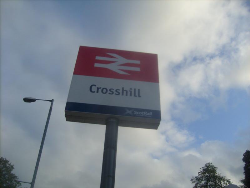 Photo of New station singage at Crosshill station