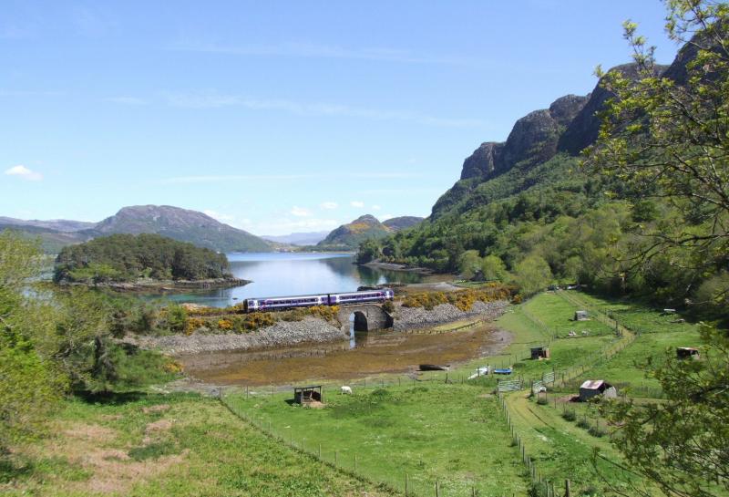 Photo of Kyle train passing Craig Highland Farm