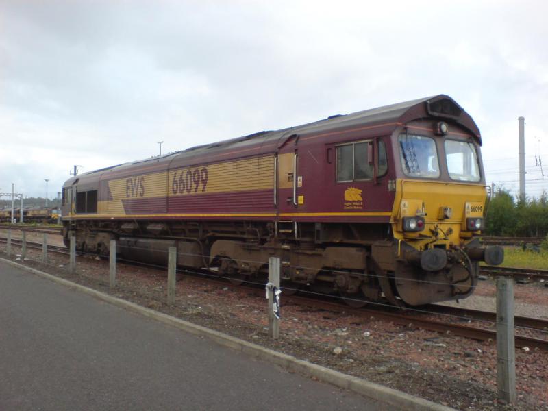 Photo of 66099 stabled in Mossend Down Yard