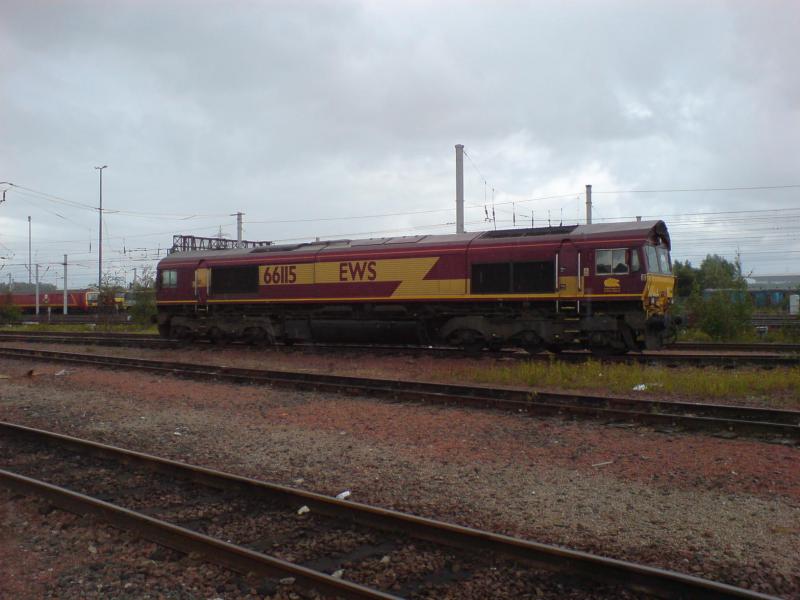 Photo of 66115 stabled in Mossend Down Yard