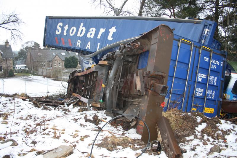 Photo of Carrbridge de-railment