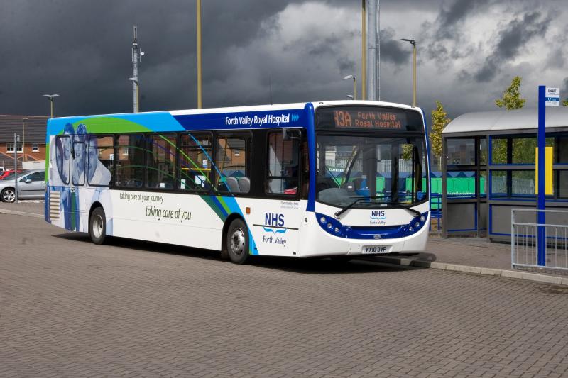 Photo of Close up of Larbert Rail-hospital bus link vehicle