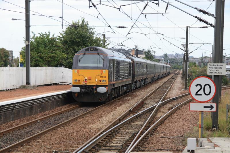 Photo of 67006 on the rear of The Royal Train