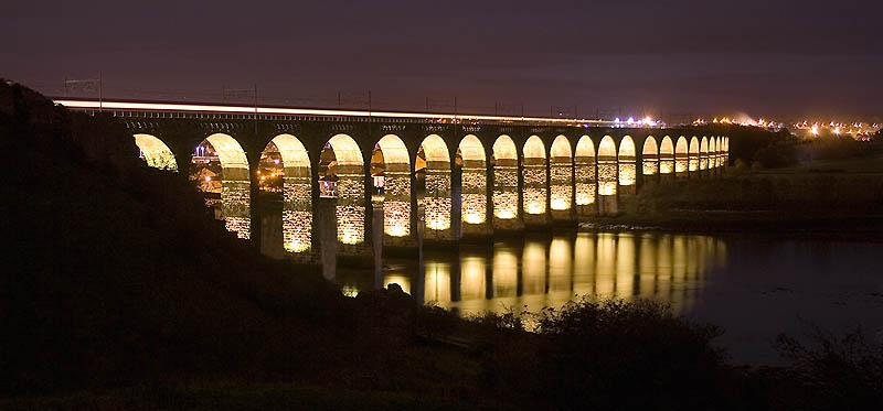 Photo of Royal Border Bridge Illuminated