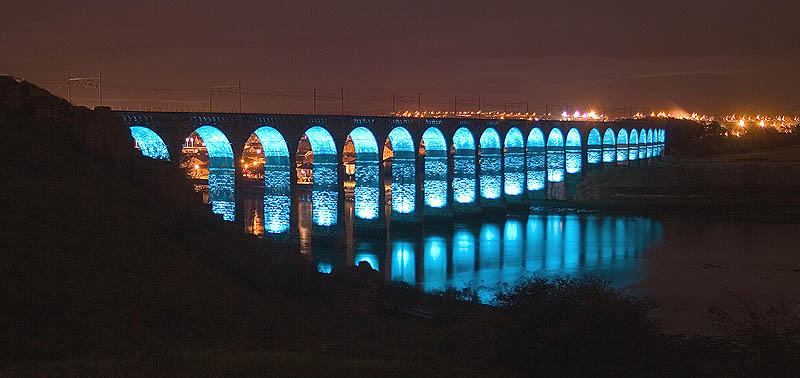 Photo of Royal Border Bridge Illuminated