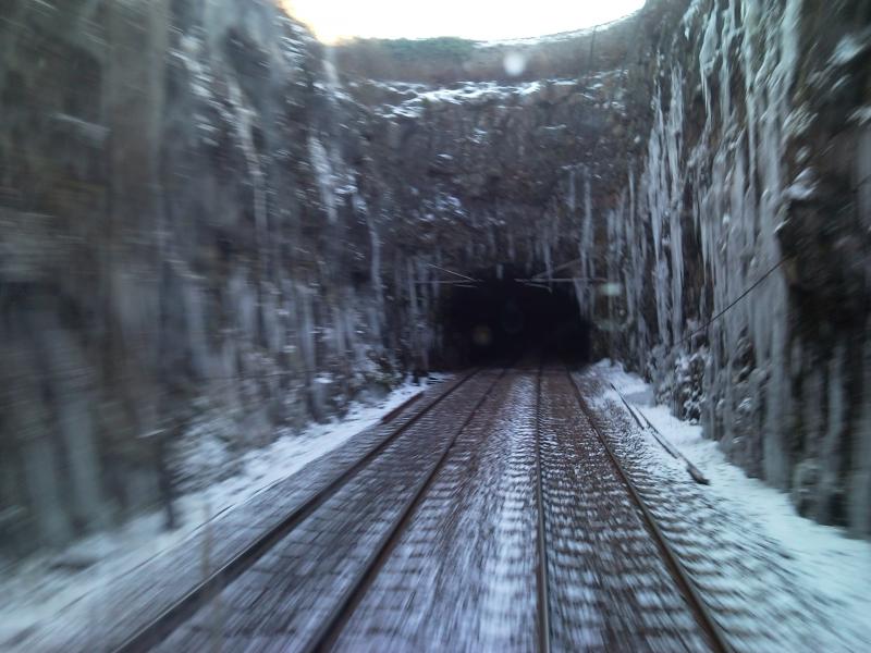 Photo of Icicles in bishopton tunnels