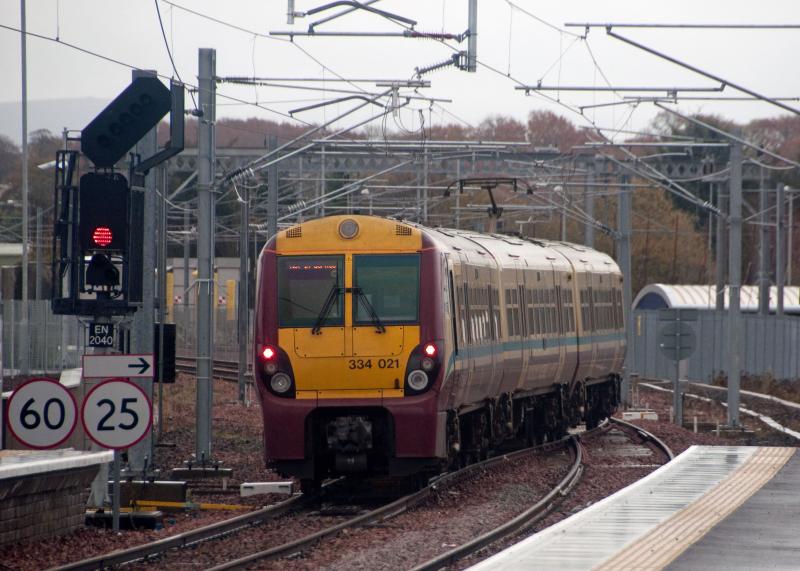 Photo of 334021 on Bathgate crossover 4/11/10