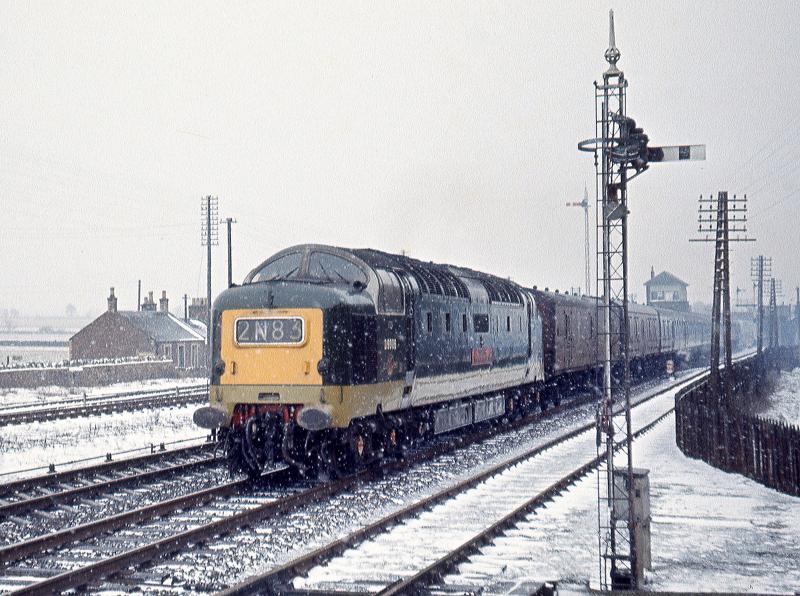 Photo of Deltic at Longniddry in 1965